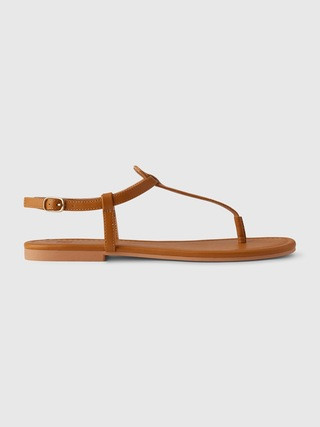 Vegan Leather T-Strap Sandals | Gap (US)