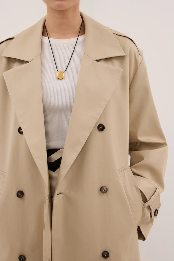 GABRIEL NATURAL BELTED TRENCH COAT | DISSH