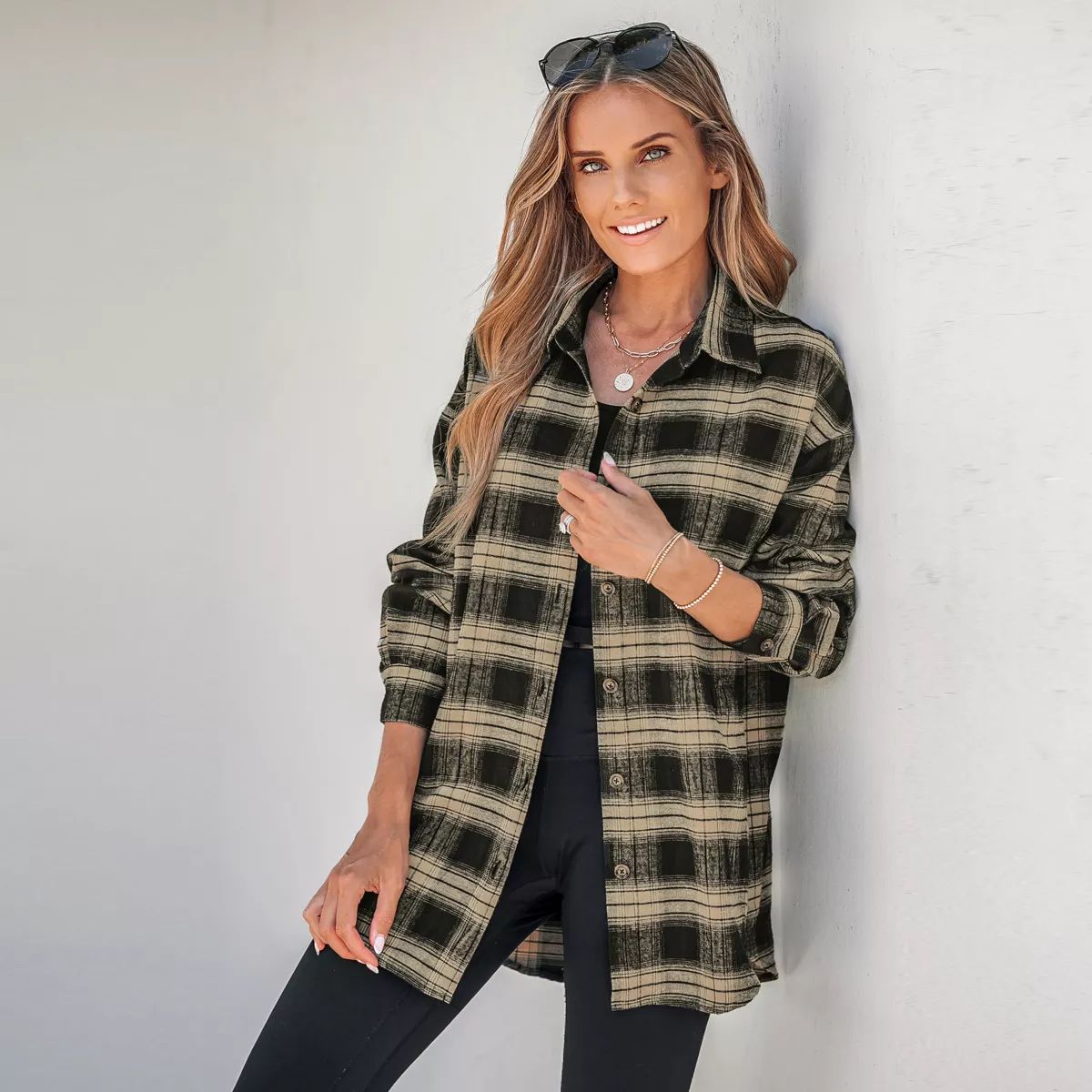 Women's Plaid Long Sleeve Flannel Shirt - Cupshe | Target