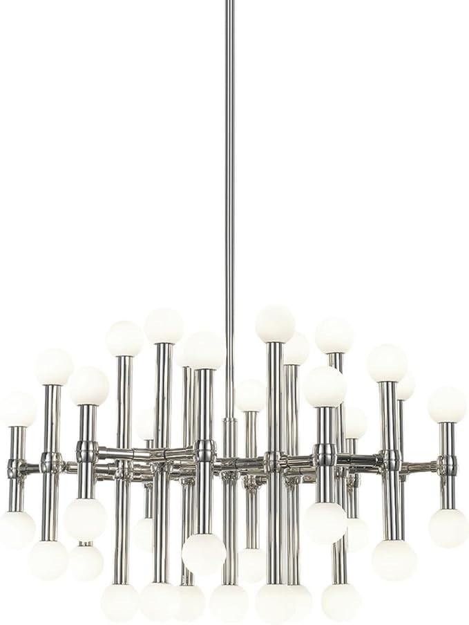 Kuzco Lighting Rivoli - 28.5 Inch 94W LED Chandelier-Polished Nickel Finish | Amazon (US)