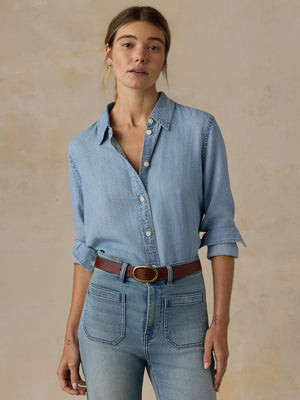 Tried & True Chambray Shirt - Mid Wash | Faherty