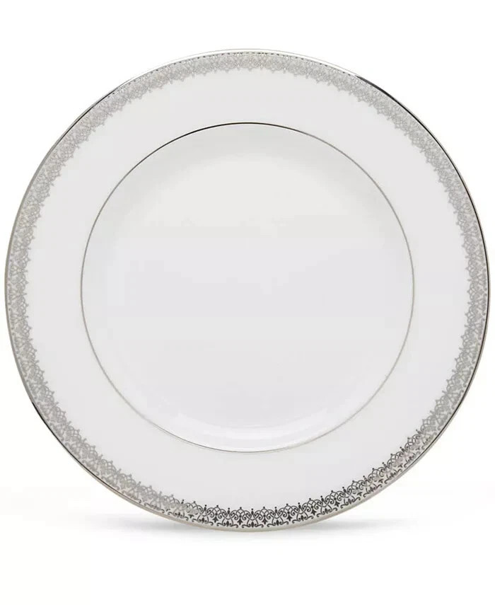 Lenox Lace Couture Fine Bone China 8 1/4" Salad Plate - White / Platinum | eBay US