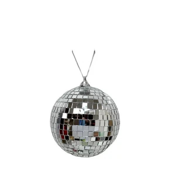 Holiday Time Silver Mirror Disco Ball Christmas Ornament, 3.94", 2.7 oz | Walmart (US)