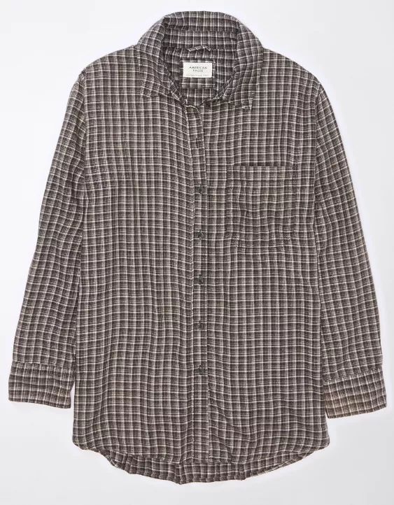 AE Oversized Plaid Flannel Shirt | American Eagle Outfitters (US & CA)