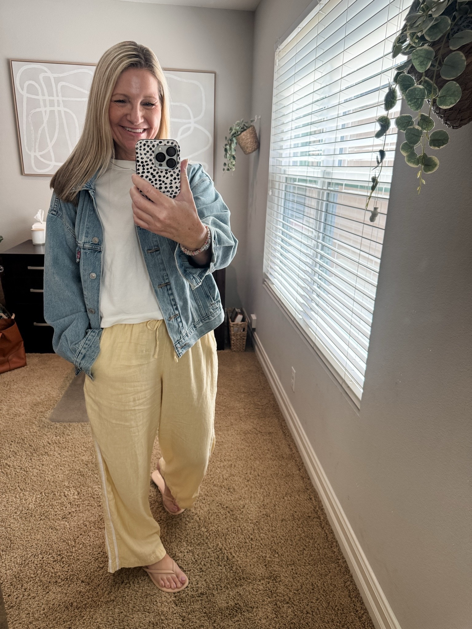 My linen track pants are currently 50% off and come in tons of colors. 

My white tee is Target and my denim jacket is Levi’s from the Nordstrom sale.

#LTKootd #LTKSaleAlert #LTKOver40