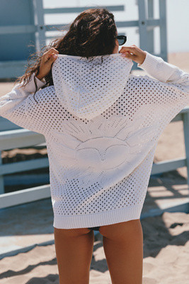 Maaji Cleeo Floral Graphic Pointelle Hoodie | Anthropologie (US)
