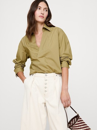 Long-Sleeve Popover Tunic | Banana Republic (US)