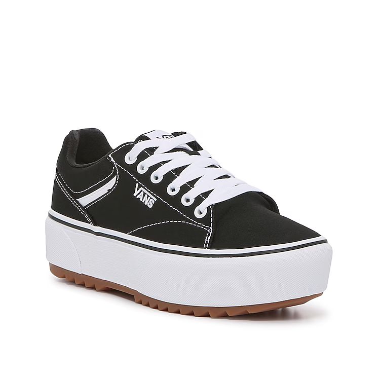 Vans Seldan Platform Sneaker | Women's | Black/White | Size 10 | Sneakers | Platform | DSW