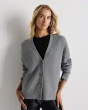 Mongolian Cashmere Fisherman Boxy Cropped Cardigan Sweater | Quince