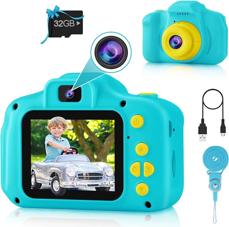 PROGRACE Kids Camera Boys Gift - Dual Selfie Mini Children Camera Age 3 4 5 6 7 8 9 Year Old Todd... | Amazon (US)