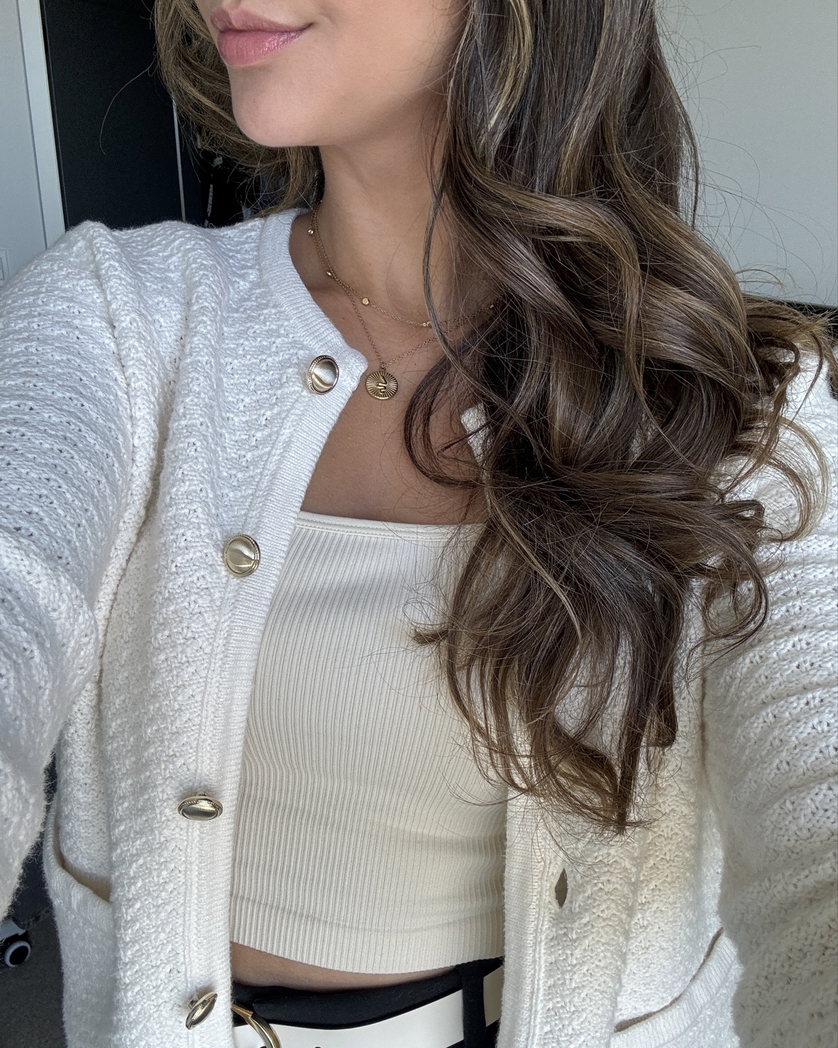 One of my new favorite comfy cute work from home outfits ☺️✨ can’t go wrong with slacks, they beat jeans as far as comfort is concerned. And I always need a sweater indoors no matter the season so this adorable little cardigan is the perfect layer ☺️ I’ve also been loving it as a little shawl over summer dresses! 😍