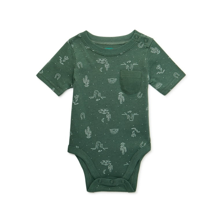Garanimals Baby Boys Allover Print Bodysuit with Short Sleeves, Sizes 0-24 Months | Walmart (US)