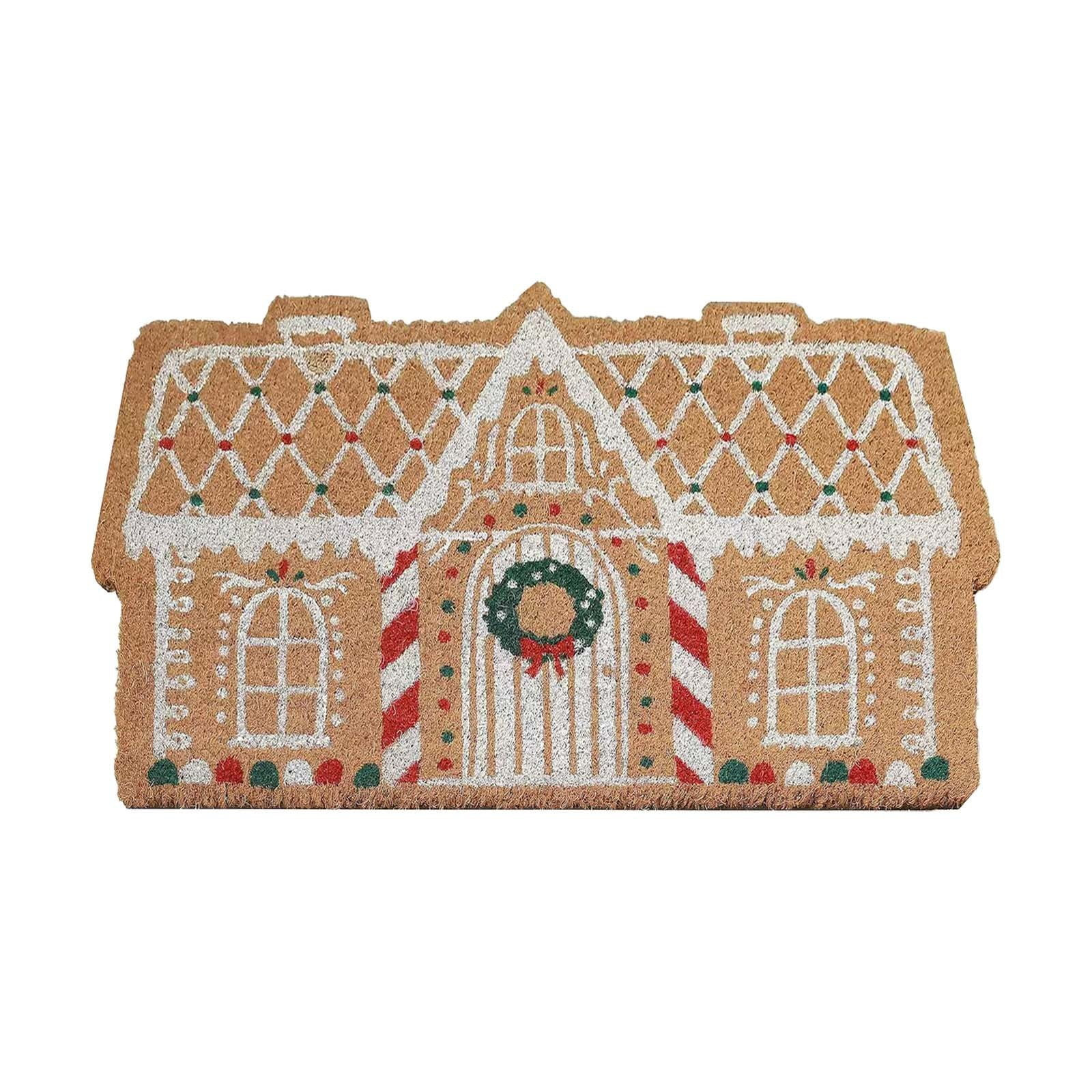 Christmas House Shaped Area Rug, Non-Slip Ultra Soft Microfiber Door Mat Plush Decorative Welcome... | Walmart (US)