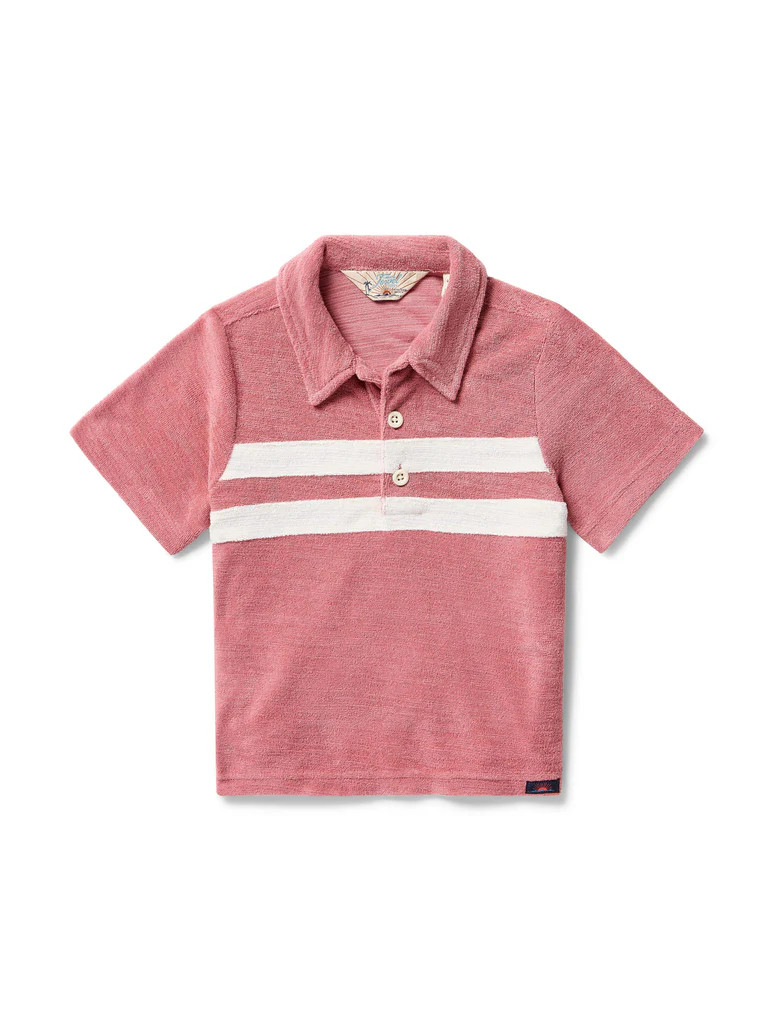 Kids Cabana Towel Terry Polo - Faded Flag | Faherty