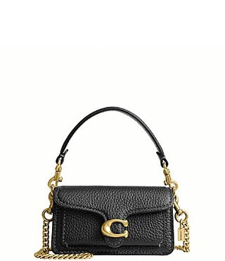 COACH Leather Tabby Bag Charm - Black | Dillard's