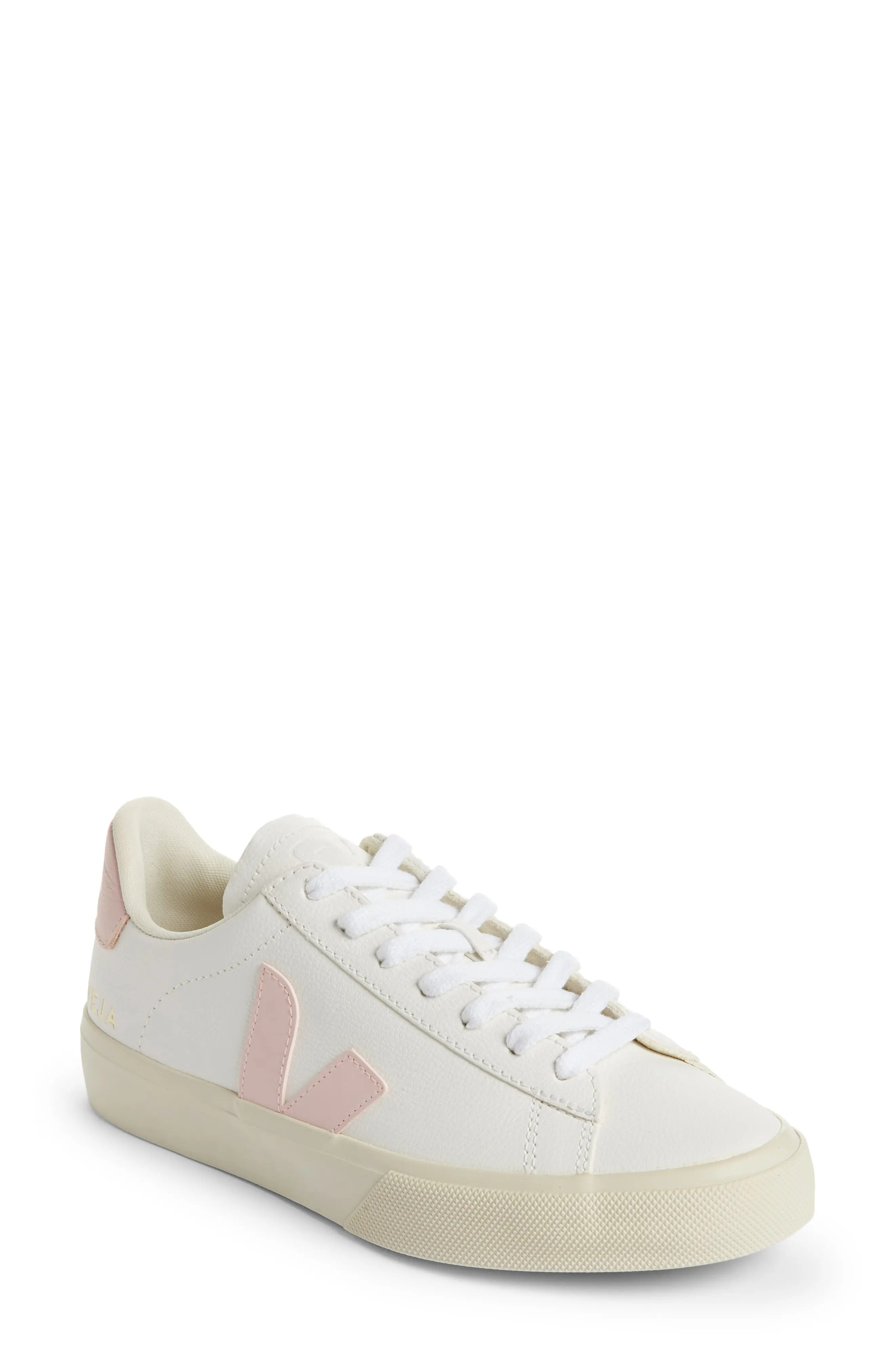Veja Campo Sneaker, Size 6Us in White/Petal at Nordstrom | Nordstrom