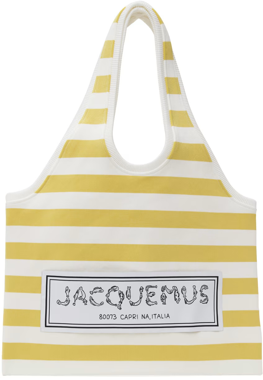 Yellow & White La Casa 'Le sac Marcel' Tote | SSENSE