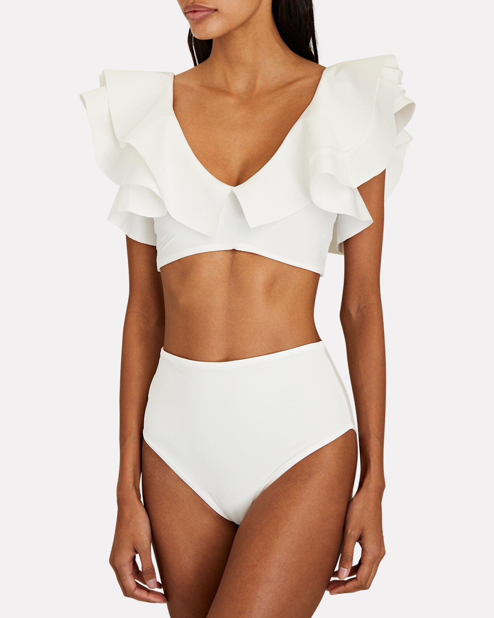 Mila Ruffled High-Waist Bikini Set | INTERMIX