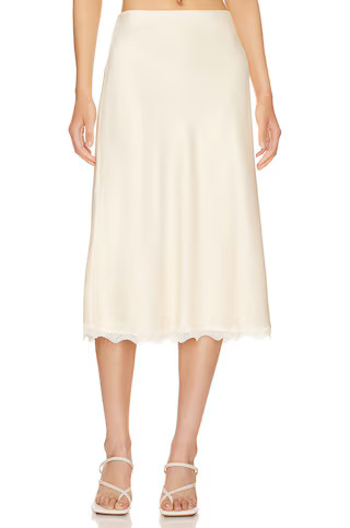 Camila Coelho Carmel Midi Skirt in Cream from Revolve.com | Revolve Clothing (Global)