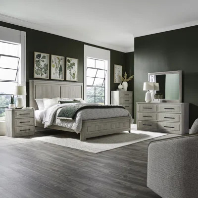 Izzabell Chasteen Queen Panel Bed, Dresser & Mirror, Chest, Nightstand Bedroom Set | Wayfair North America
