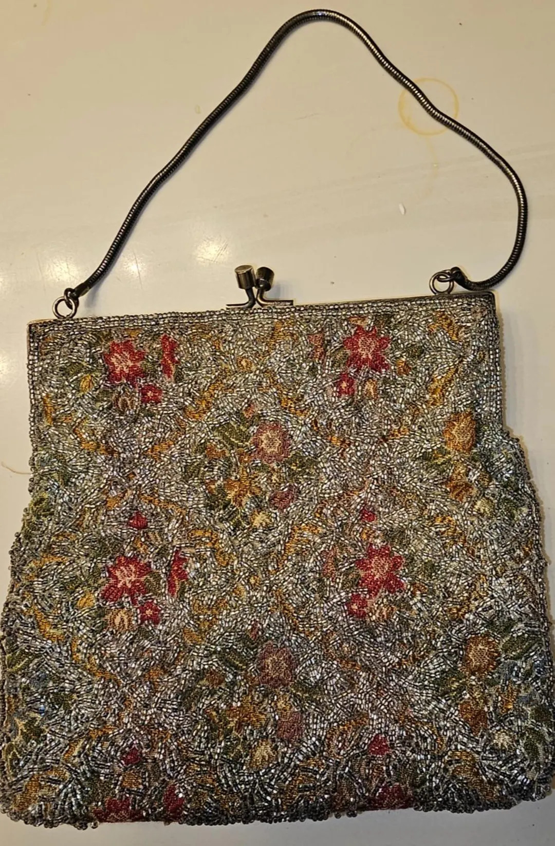 Hand Made in Hong Kong Vintage Beaded Bag - EUC - Embroidery and Silk Lining - Etsy | Etsy (US)