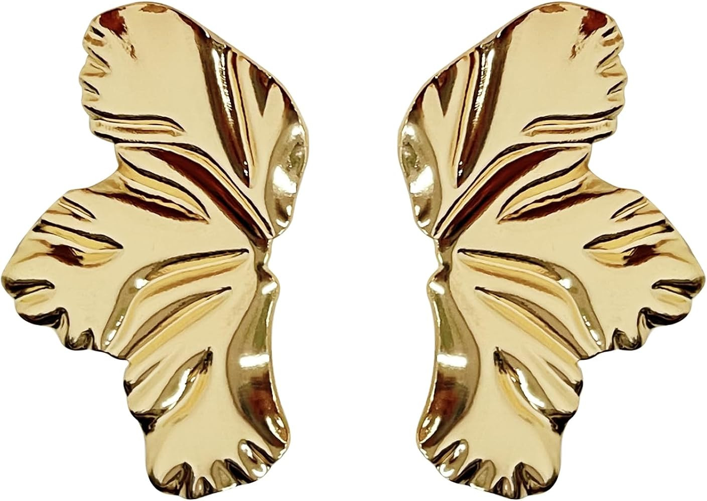 Gold Flower Earrings 14K Gold Plated Flower Dangle Drop Earrings, Sparkling Dainty Earrings for W... | Amazon (US)