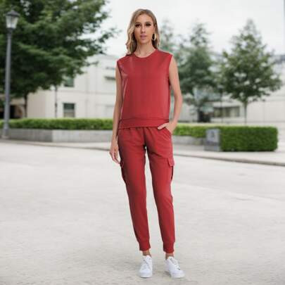 Lady's Sport 2Pcs Set, Hoody Set | SHEIN