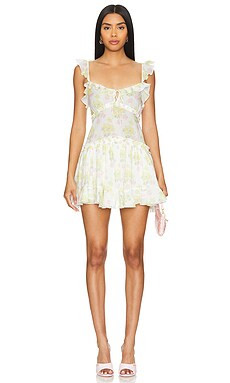 LoveShackFancy Frista Dress in Sherbert Sunrise from Revolve.com | Revolve Clothing (Global)