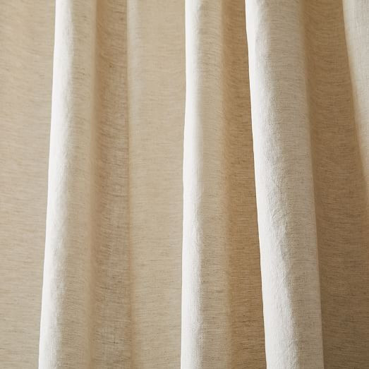 European Flax Linen Curtain - Natural | West Elm (US)