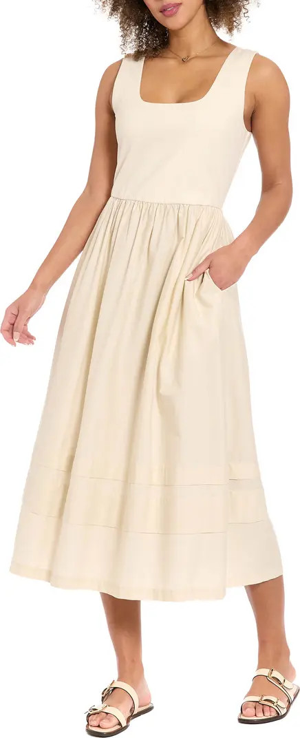 London Times Square Neck Twofer A-Line Dress | Nordstromrack | Nordstrom Rack