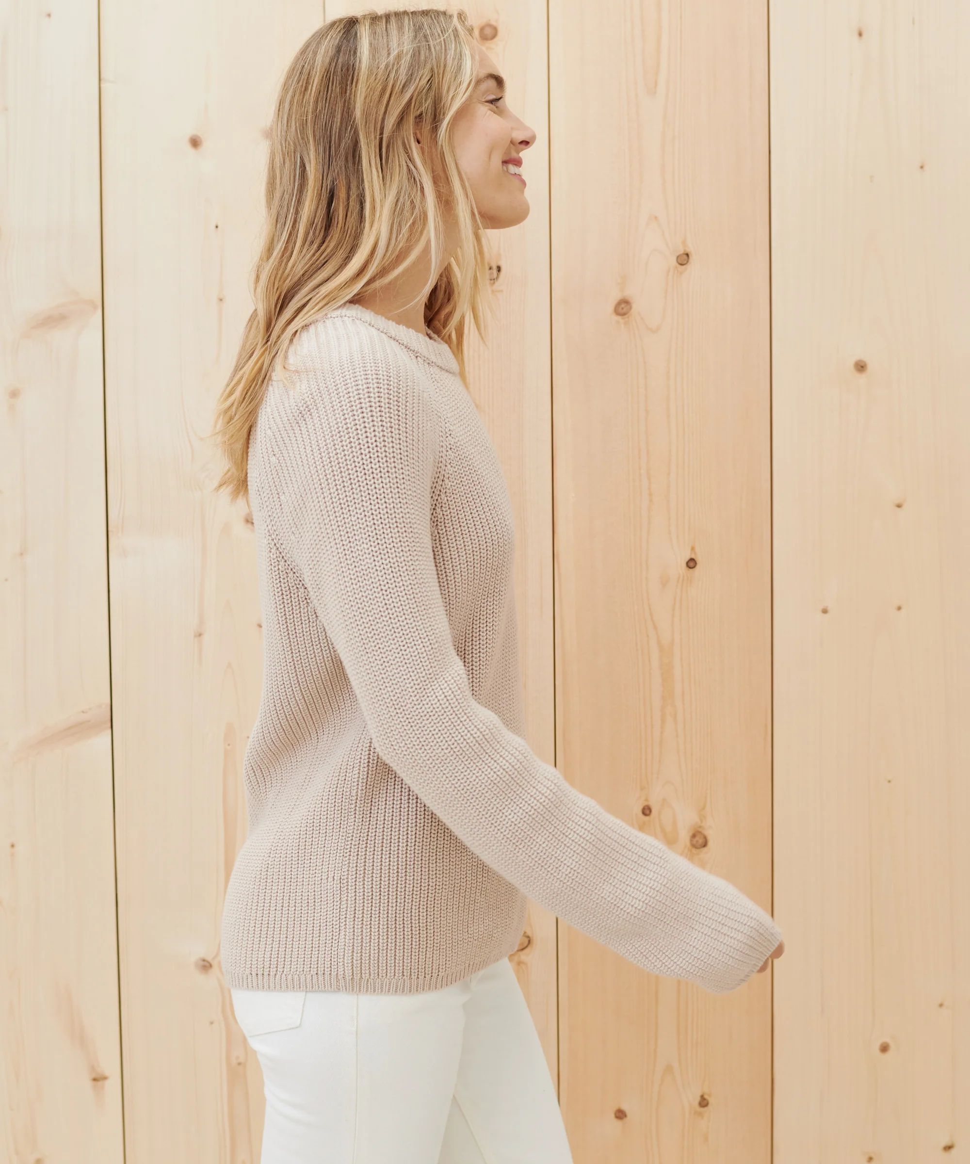 Cotton Fisherman Sweater | Jenni Kayne