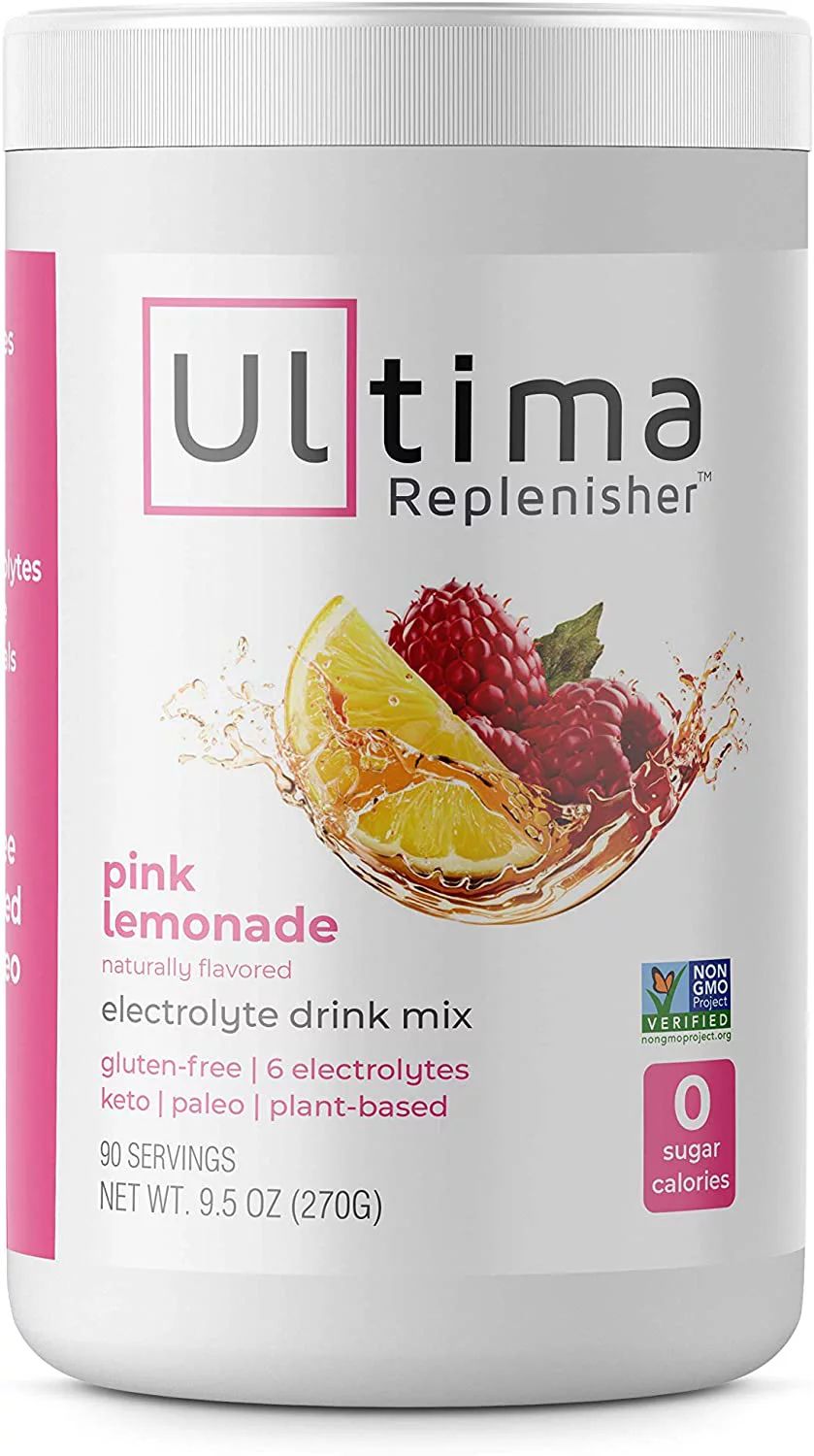 Ultima Replenisher Electrolyte Hydration Mix, Pink Lemonade, 90 Servings, Sugar-Free, 0 Calories,... | Walmart (US)
