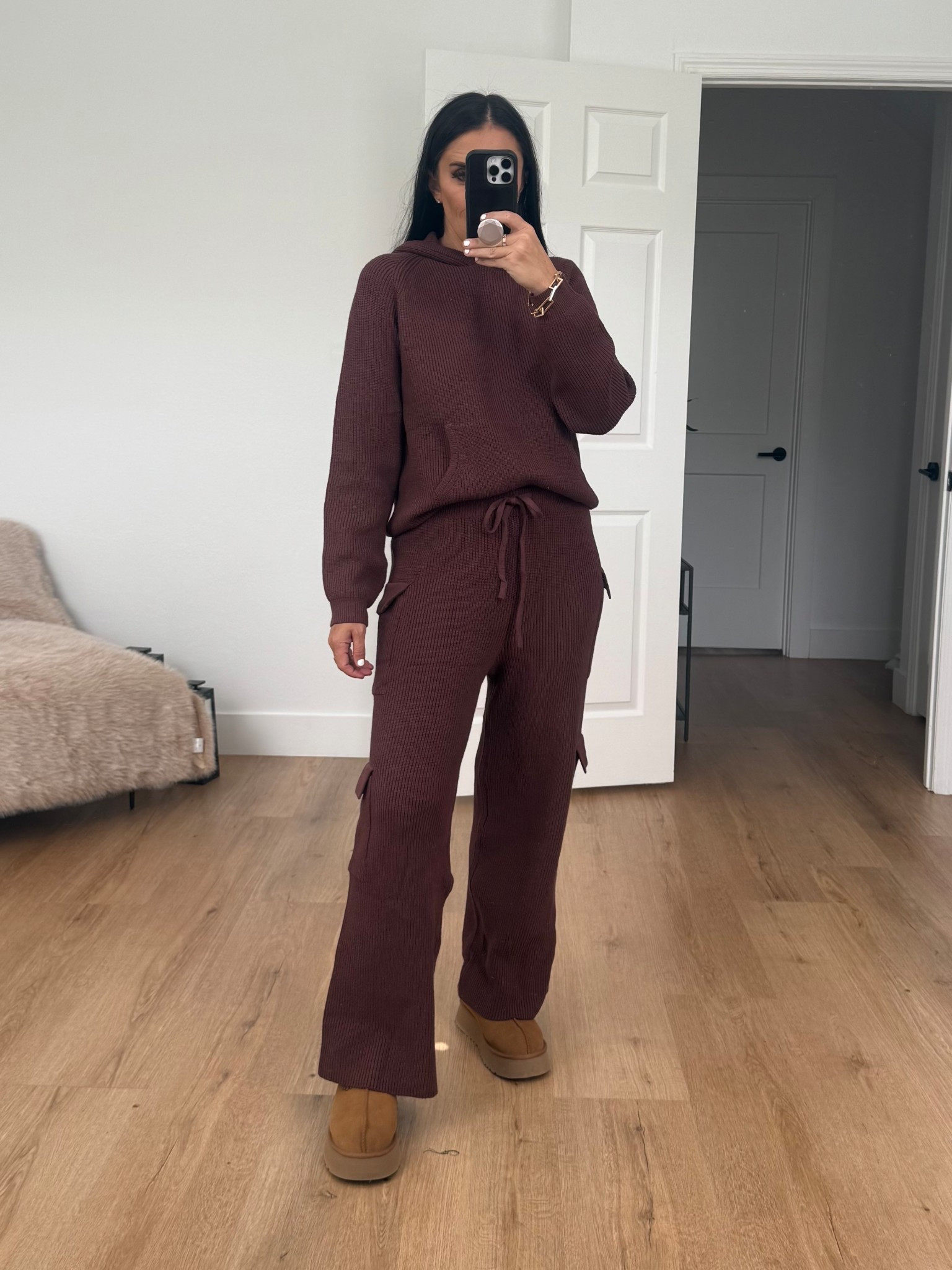 Women’s Two Piece Outfits Casual Knit wearing size medium. 