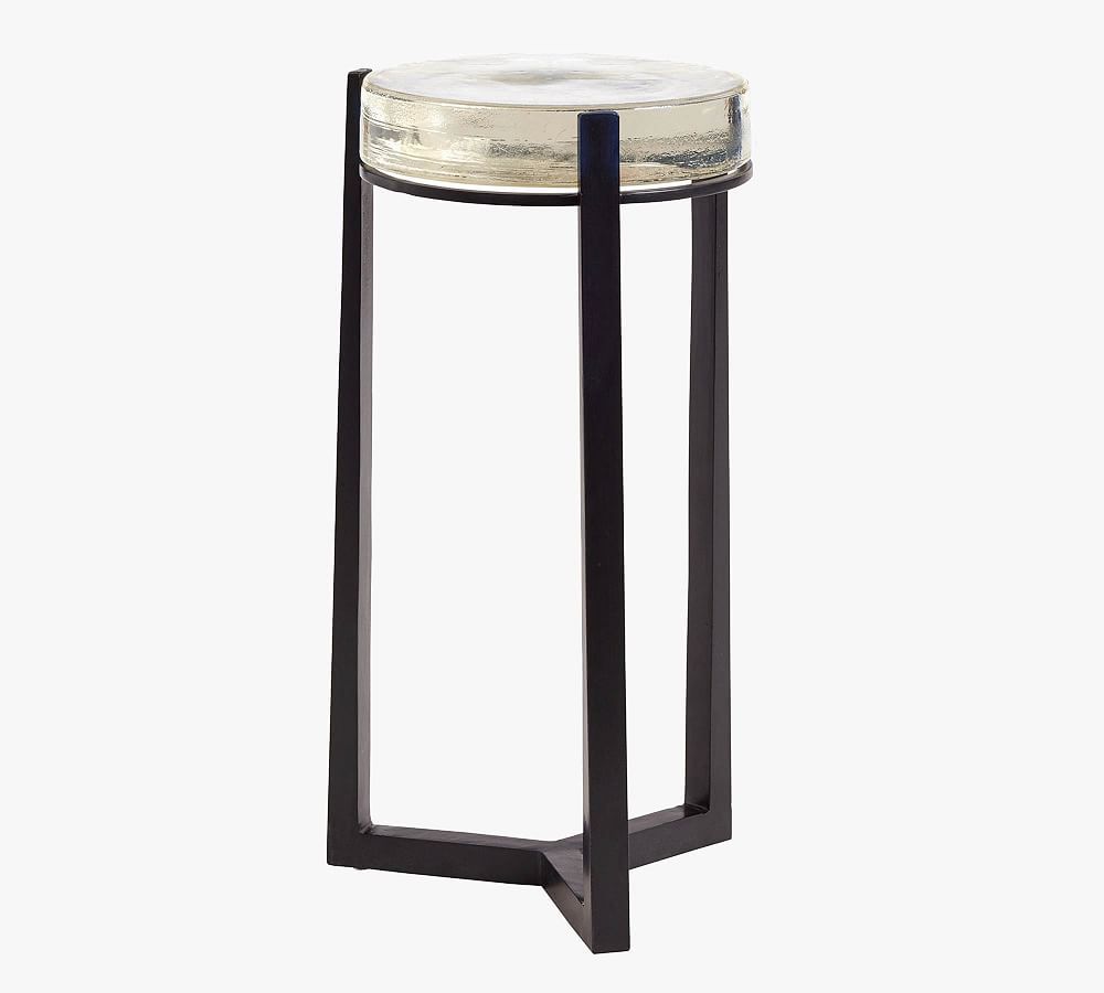 Cori Round Recycled Glass Accent Table | Pottery Barn (US)