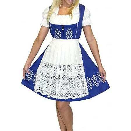 3-piece Short Blue German Party Oktoberfest Dirndl Dress | Walmart (US)