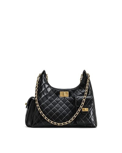 JW PEI Women's Vivian Quilted Chain Shoulder Bag - Black | Amazon (US)