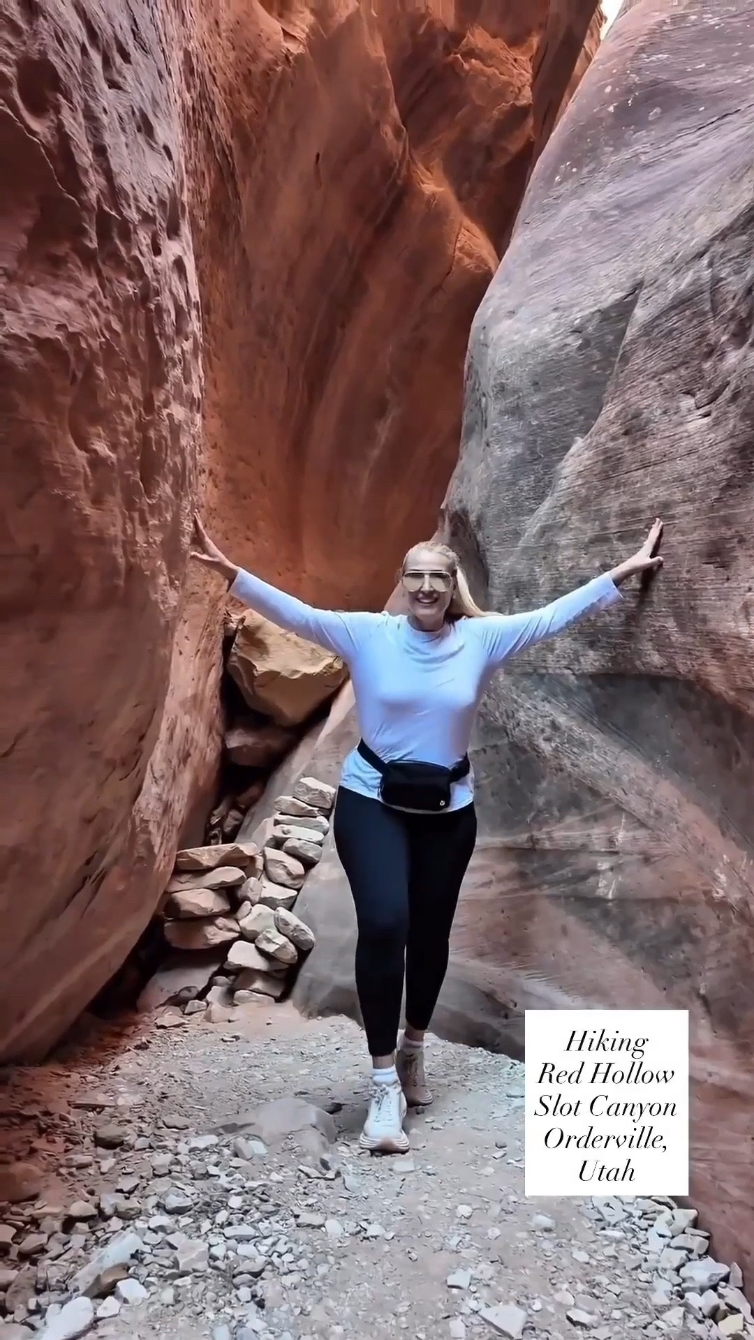 Comfortable and affordable hiking outfit for fall!

⛰️Hiking in Red Hollow Slot Canyon Orderville, Utah! 

⛰️This secret Canyon wasn’t on a marked trail. We had to research to find it. 

⛰️It’s a hidden gem. Watch till the end to see the amazing narrow sandstone walls this Canyon has to offer!

🎥 Also linking the video camera we used to capture the details of the rocks and canyon walls!

💜This casual amazon outfit was perfect trying to scale these rocks! Obsessed with this light purple. So soft and comfy! Highly recommend. (Wearing a medium shirt and large leggings.)

💜HIKING OUTFIT: @amazonfashion
💎EARRINGS: @toryburch
🕶️SUNGLASSES: @quayaustralia
👟SNEAKERS: @hoka
💼BELT BAG: @lululemon

#slotcanyon #redhollowslotcanyon #utah #visitutah 
#athleisure #fallfashion #fallstyle #athleticwear #amazonfashion #amazonfinds #founditonamazon #amazonstyle #toryburch #lululemon #hoka #hokasneakers #flyhumanfly #findyourquays #hiking #hikingstyle #getoutside #TLPicks #street2beachstyle #LTK #tampabloggers #stpetebloggers

#LTKSeasonal #LTKOver40 #LTKSaleAlert #LTKTravel #LTKgrwm #LTKootd #LTKMidsize #LTKActive #LTKU #LTKfitnessgoals #LTKvlog