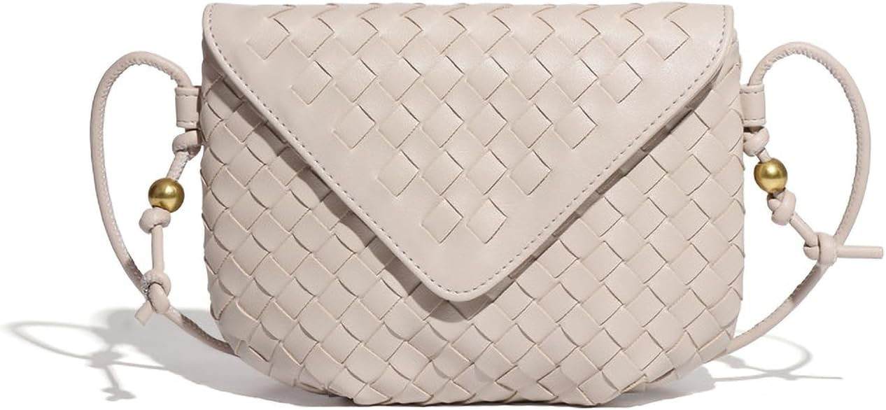 Small size woven luxury women's satchel, mini clamshell portable adjustable age-reducing travel d... | Amazon (US)