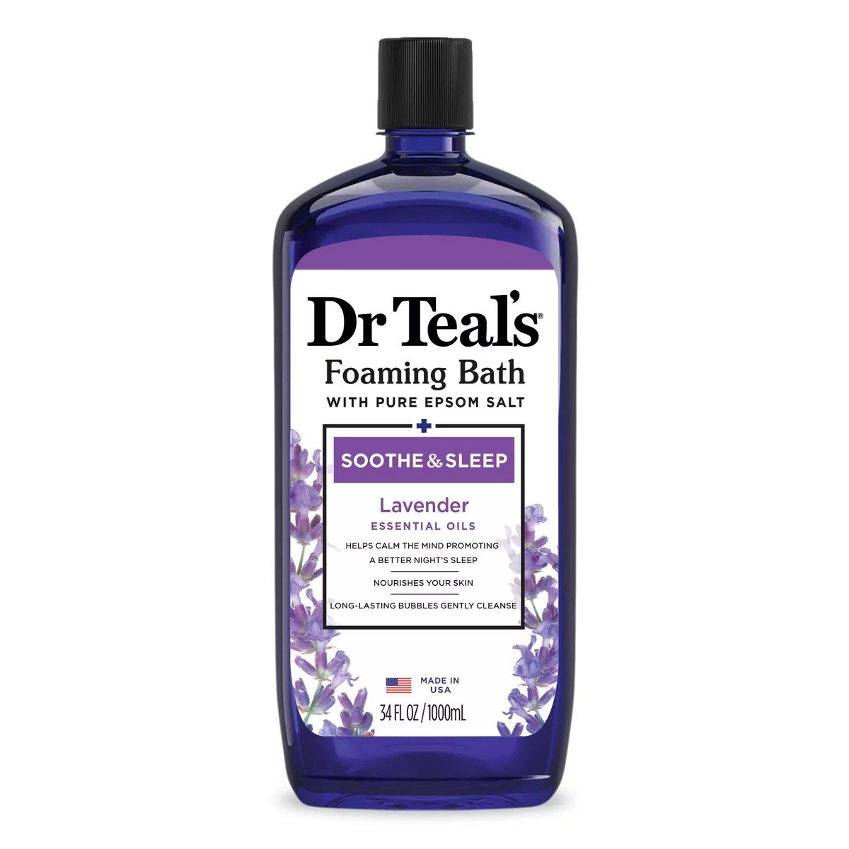 Dr Teal's Soothe & Sleep Lavender Foaming Bubble Bath - 34 fl oz | Target