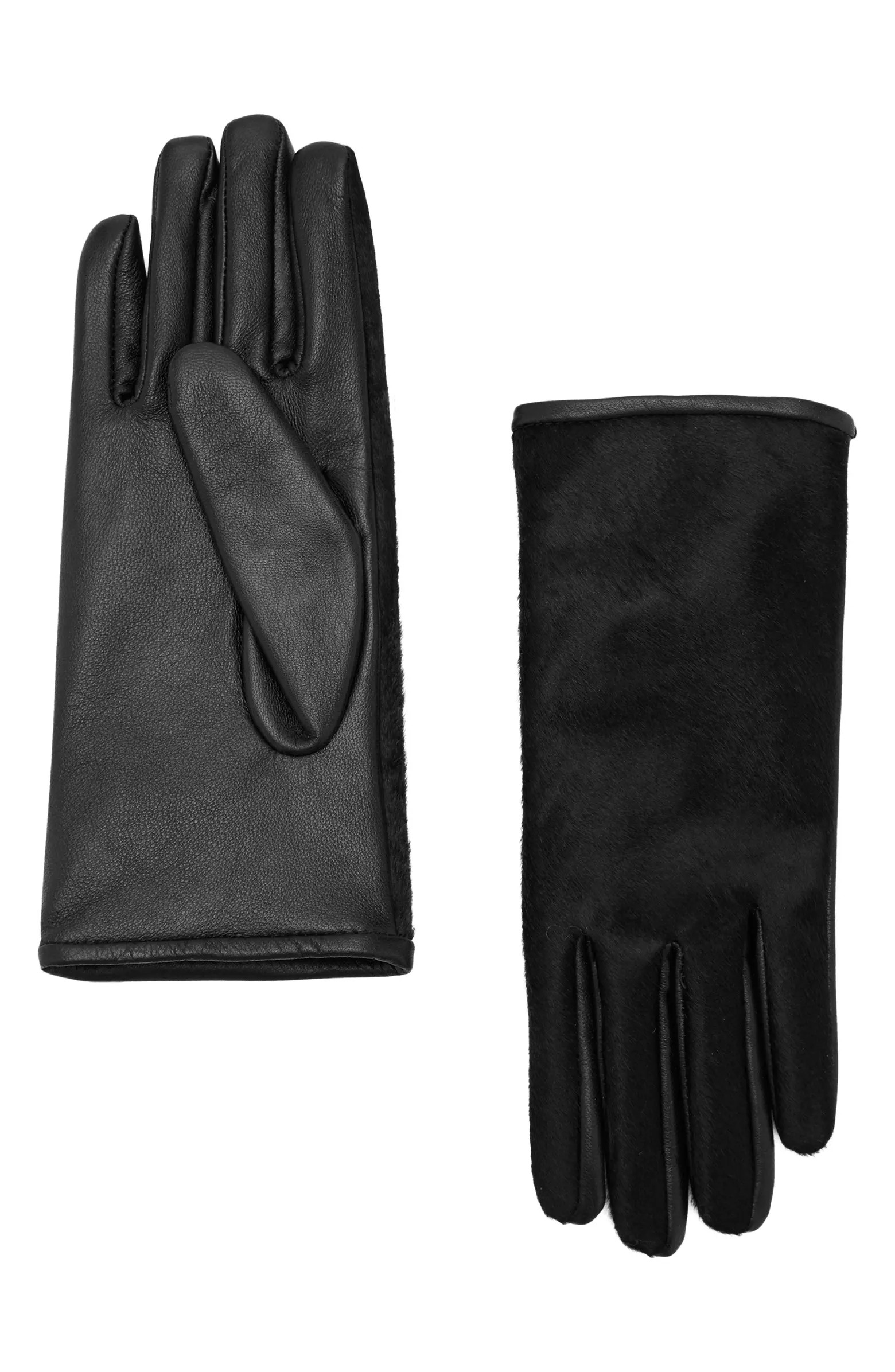 MANGO Leather & Faux Fur Reversible Gloves | Nordstrom | Nordstrom