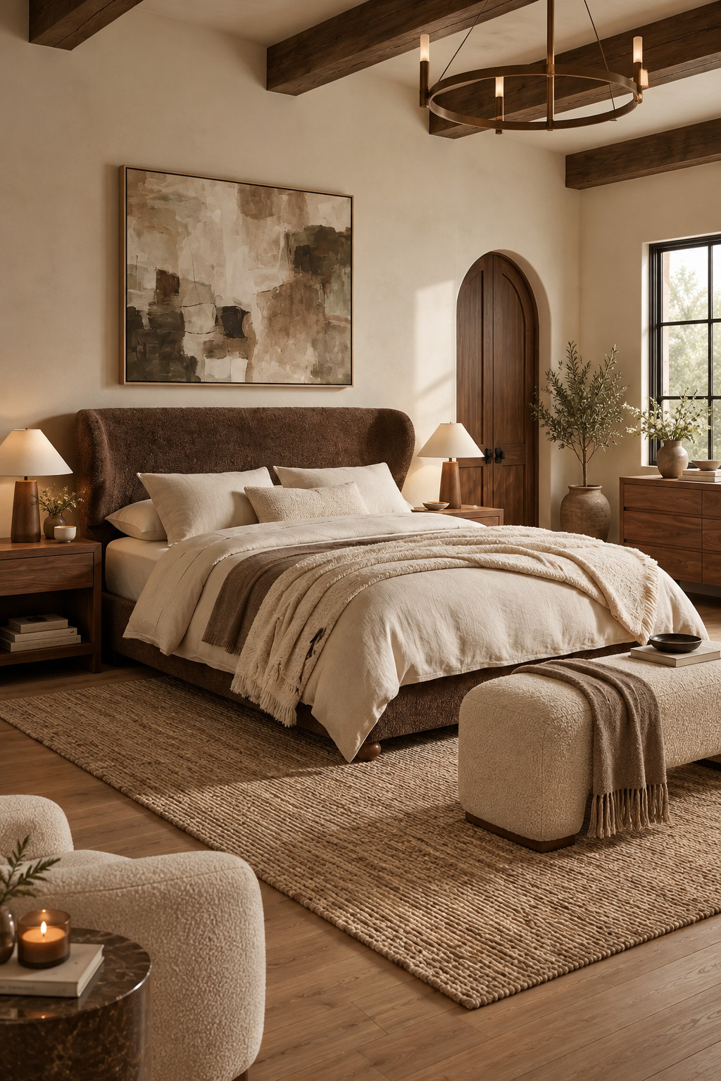 I’m seriously loving this warm brown color right now. The chenille texture and curved wingback headboard make it feel so soft and cozy, but the deeper brown tone gives the room a really rich, collected look. It would be gorgeous for fall with ivory bedding, caramel throws, warm wood, and a few moody accents. This is the kind of bed that makes a neutral bedroom feel interesting without adding a bunch of color. #WayfairFinds #BrownBedroom #WingbackBed #FallBedroom #CozyDecor #NeutralHome #BedroomInspo 

 #LTKSeasonal #LTKHome #LTKSaleAlert