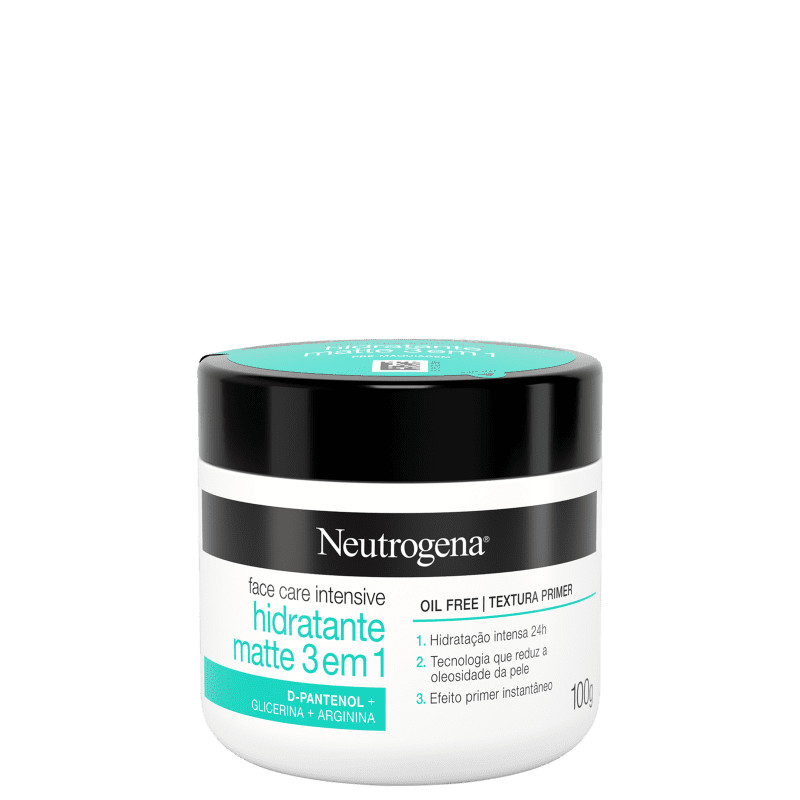 Hidratante Facial Neutrogena Face Care Intensive Matte 3 em 1 100g | Beautybox (BR)