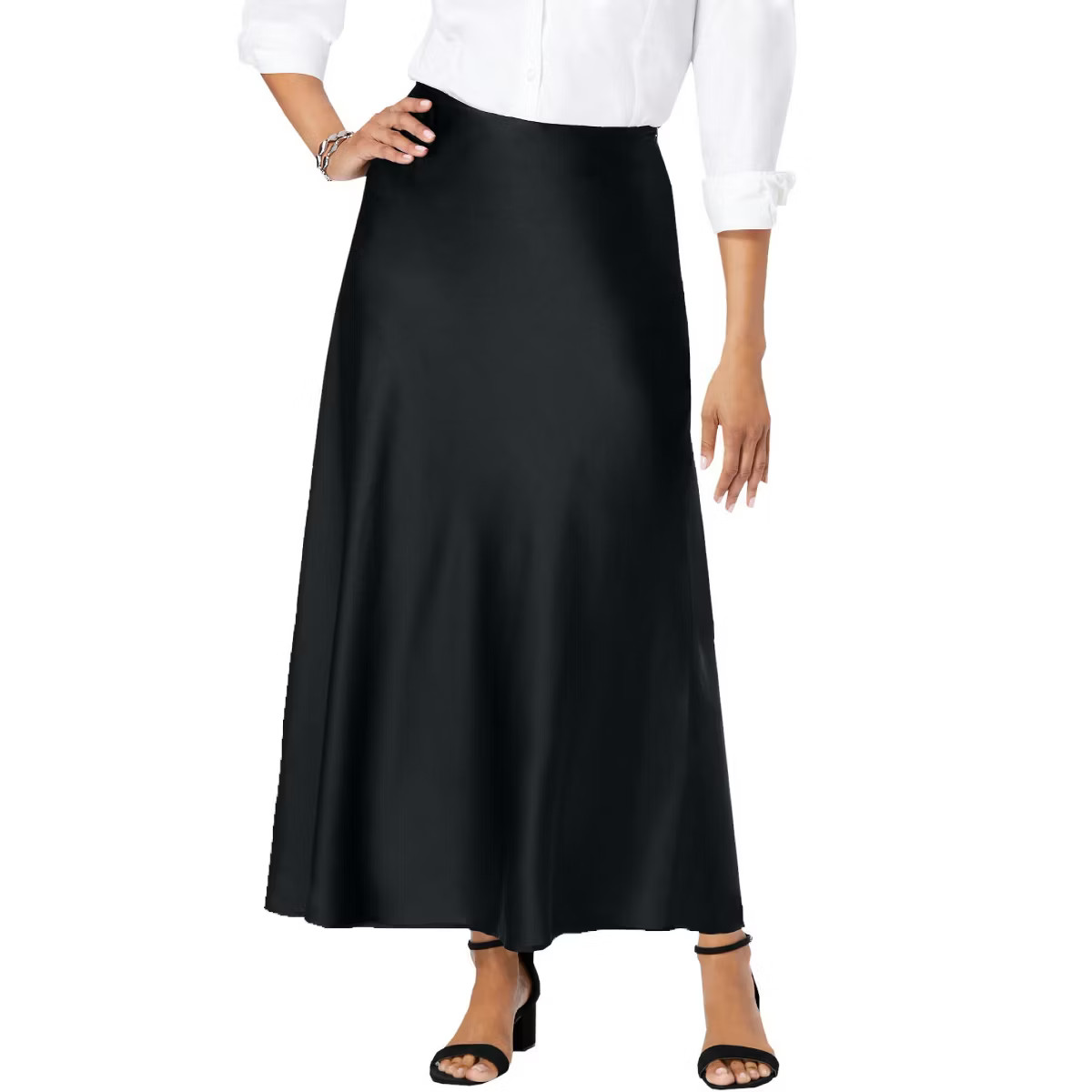 Jessica London Women's Plus Size Satin Skirt | Target