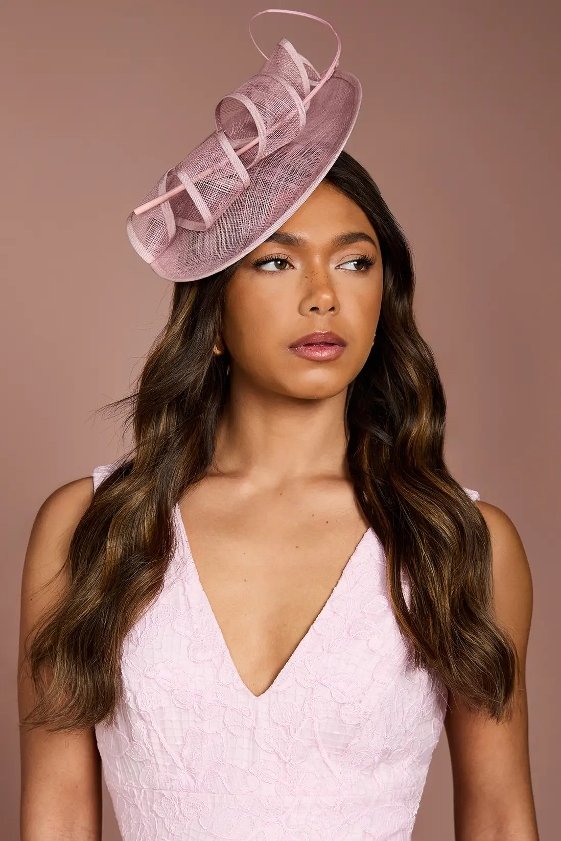 Light Pink Coast Loop Detail Disc Fascinator | PrettyLittleThing USA | PrettyLittleThing US