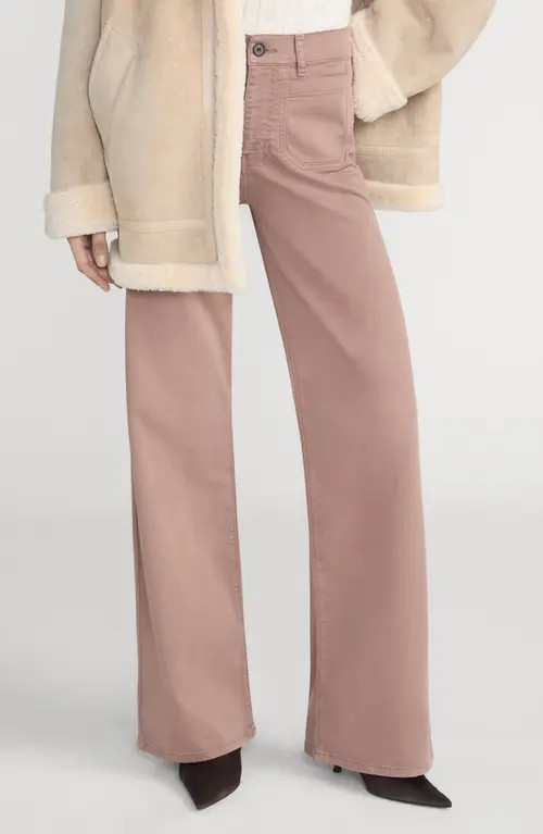 FRAME Le Slim Modernist Pocket Palazzo Jeans in Mauve at Nordstrom, Size 26 | Nordstrom
