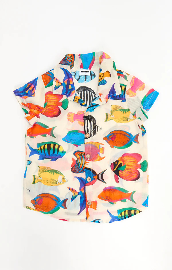 Lil Button Up Shirt ~ Rainbow Reef | Show Me Your Mumu