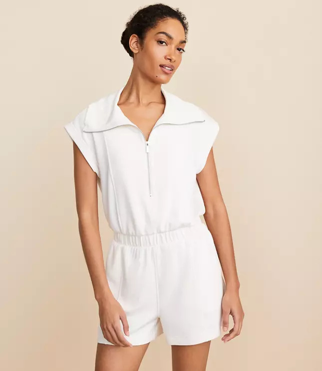 Lou & Grey Scubasoft Collared Romper | LOFT