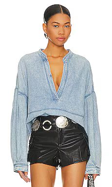 Free People Jude Denim Pullover In Vintage Indigo from Revolve.com | Revolve Clothing (Global)