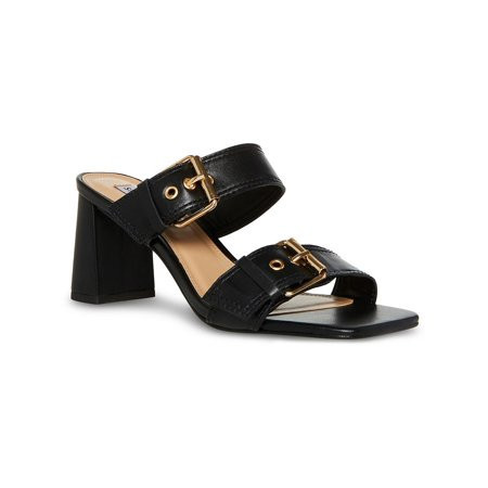 Steve Madden Womens LORELI Leather Square Toe Block Heel | Walmart (US)
