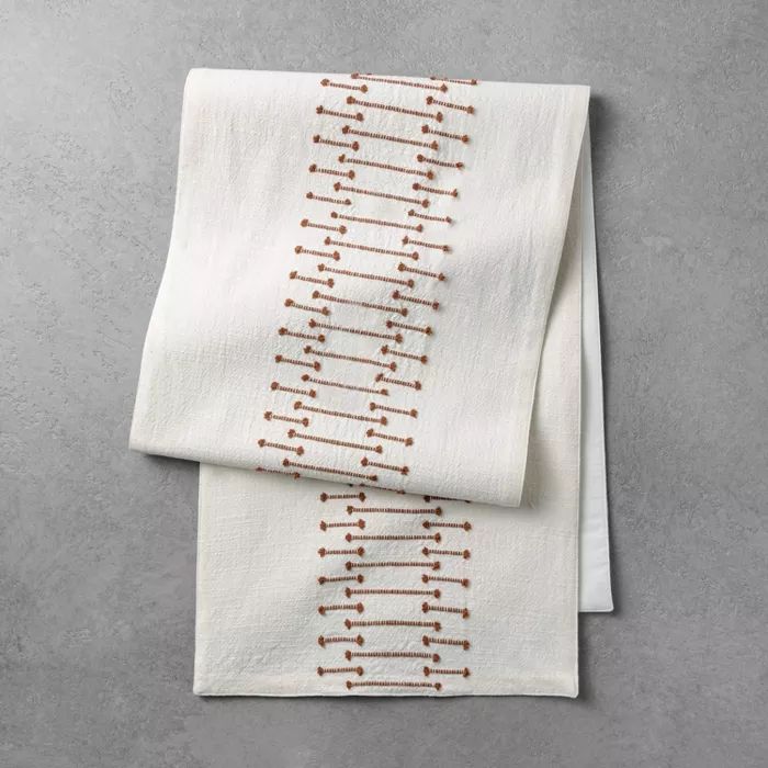 Texture Dash Table Runner Sour Cream/Pumpkin Brown - Hearth & Hand™ with Magnolia | Target